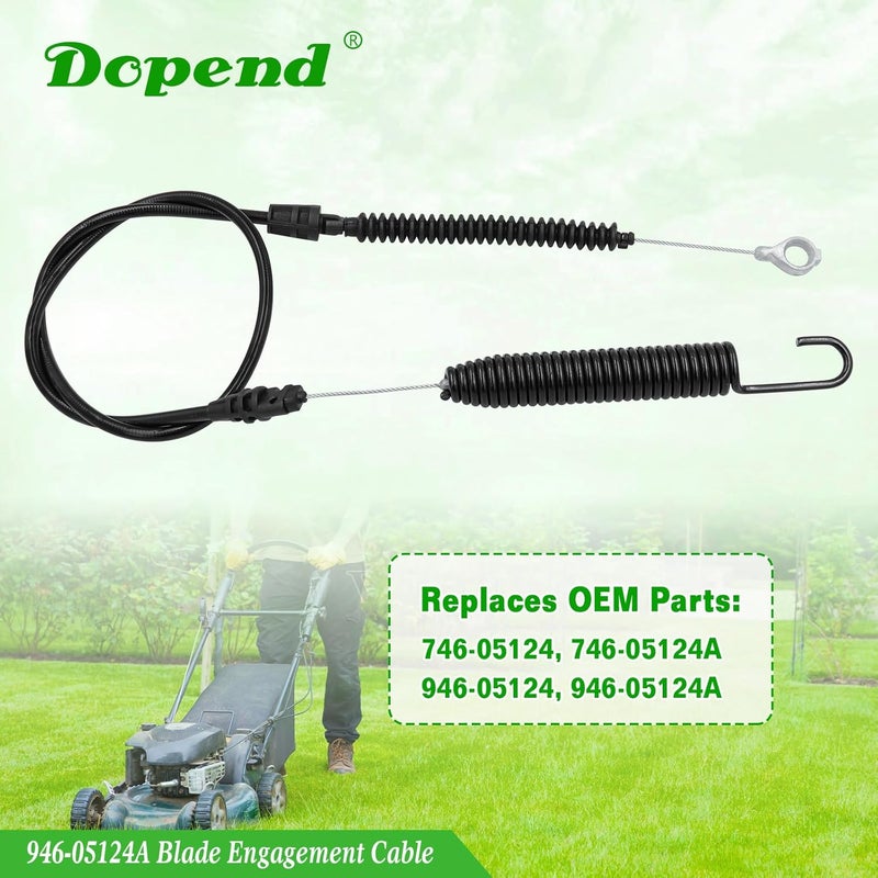 Dopend 946-05124A Blade Engagement Cable for Craftsman T110 Parts, MTD, Troy Bilt, Murray, Huskee Mower Parts, Replaces 946-05124A 746-05124A Deck Engage Cable - Image 3